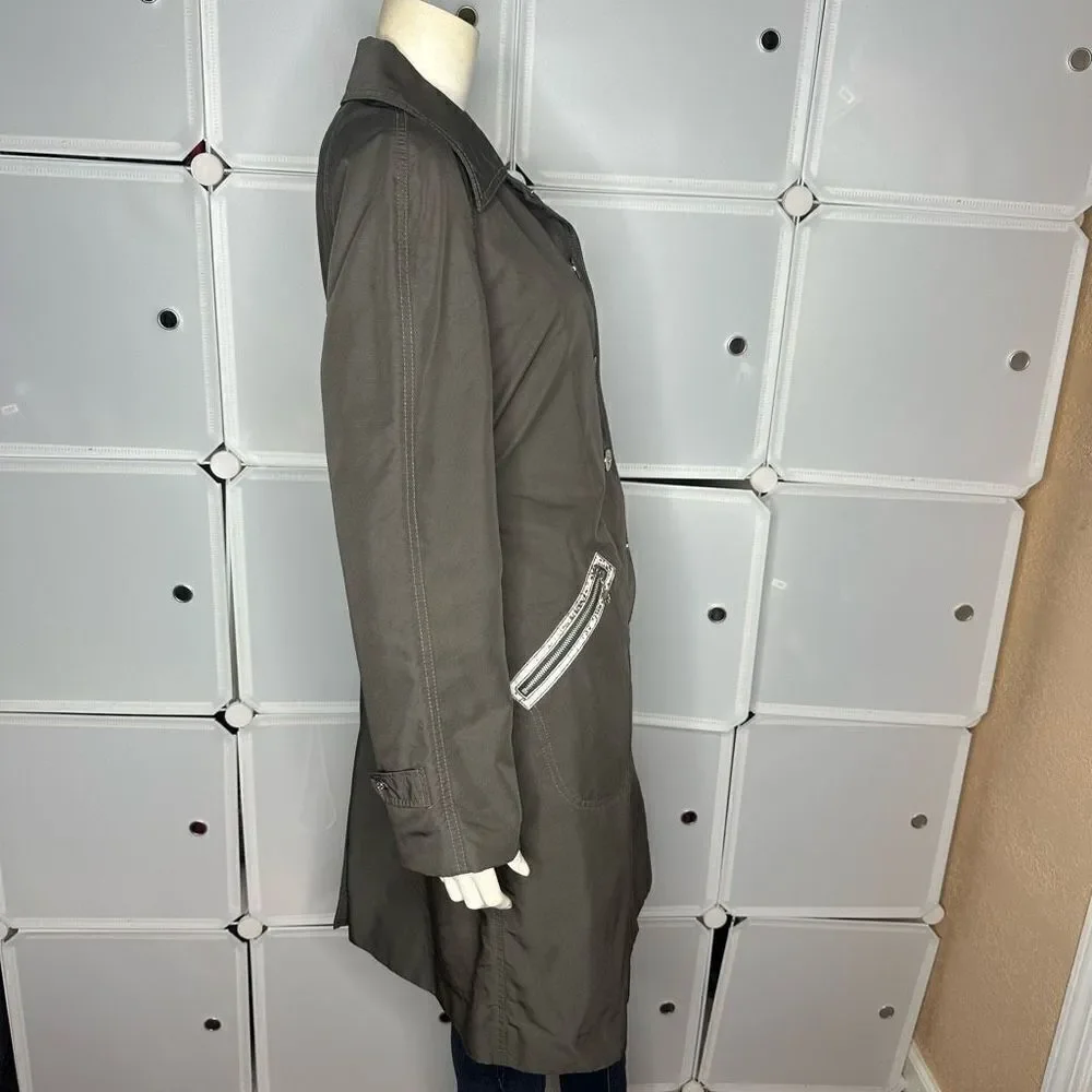 Tory Burch Gray Lightweight Trench Coat